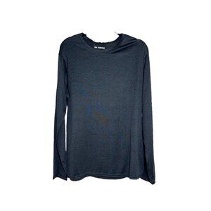 Real Essentials Mens Size Large Color Black Long Sleeve Crew Neck T-Shirt NWOT